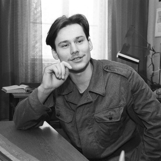 Sławomir Wałęsa, syn Lecha Wałęsy w wojsku. Żagań, 17.03.1994 rok. 11 Batalion Remontowy