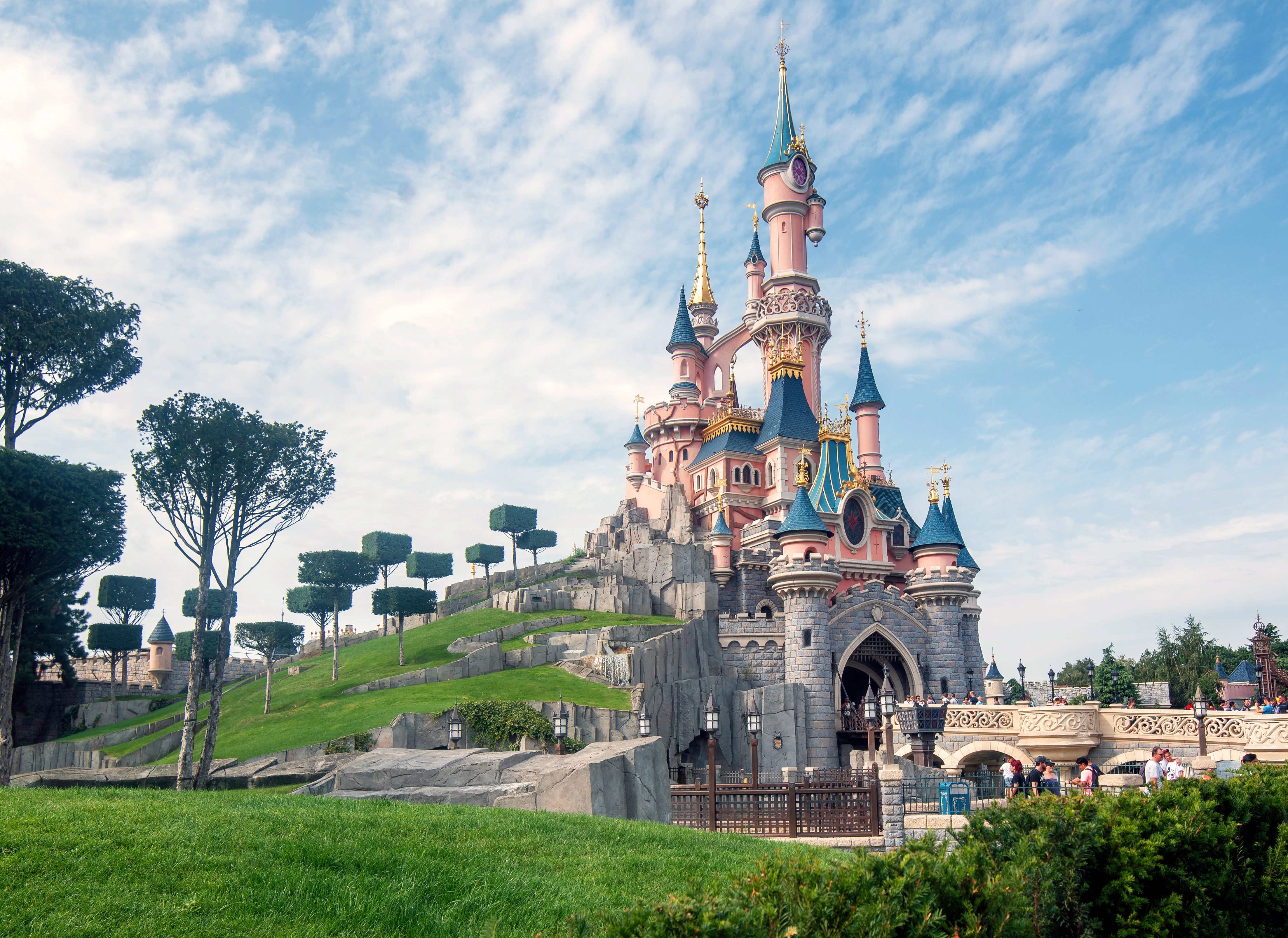 Castle of Sleeping Beauty at Disneyland Paris August 28, 2019, P