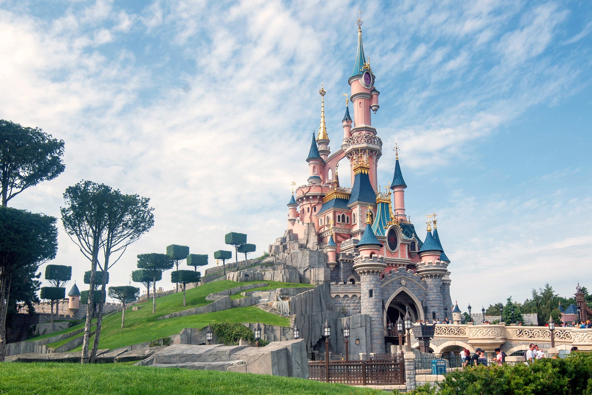 Castle of Sleeping Beauty at Disneyland Paris August 28, 2019, P