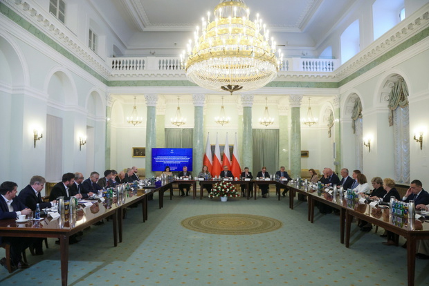 05.05.2025. Pałac Prezydencki. Konsultacje prezydenta Andrzeja Dudy ze strona spoleczna Rady Dialogu Spolecznego