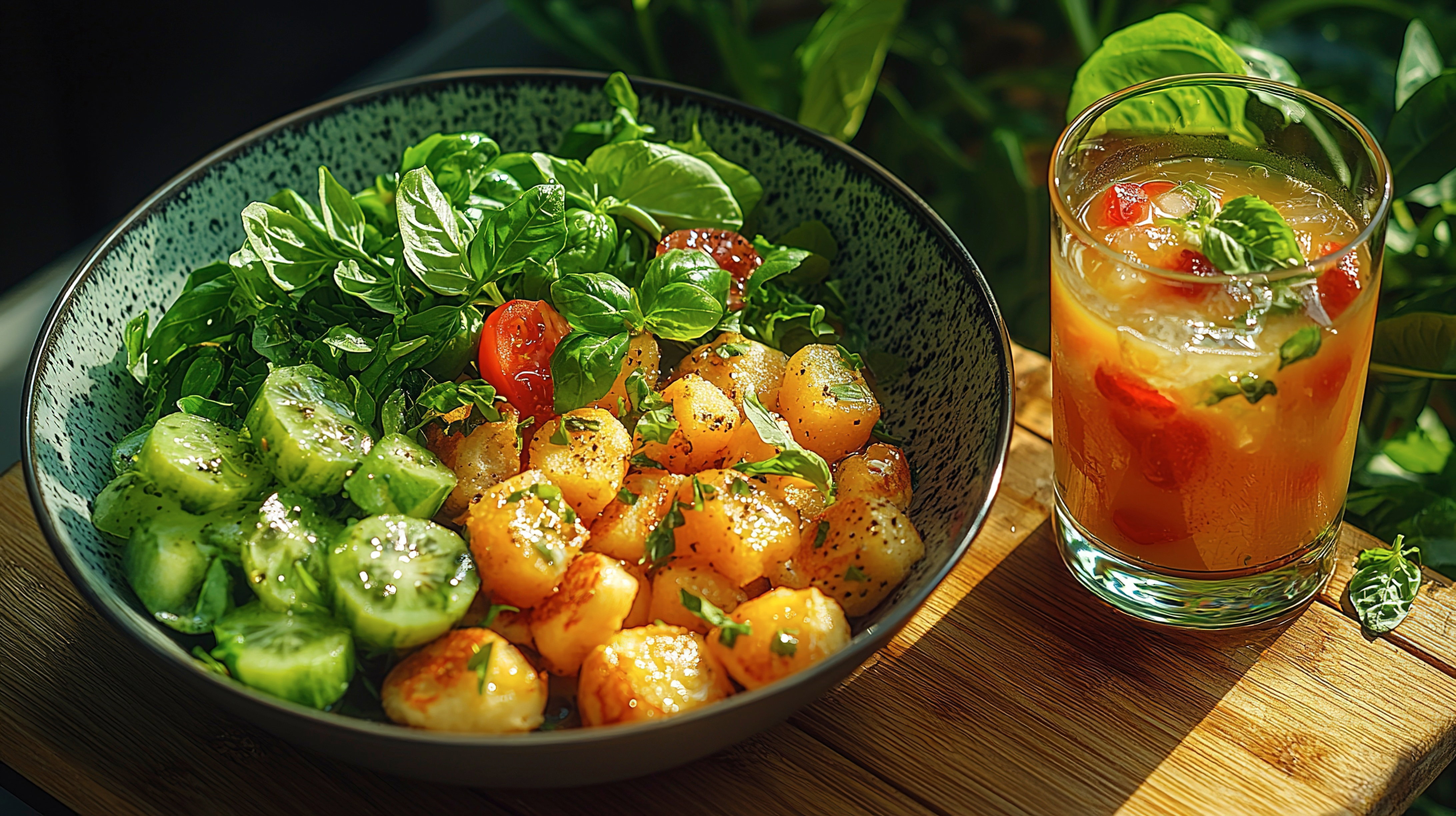 sałatka a gnocchi