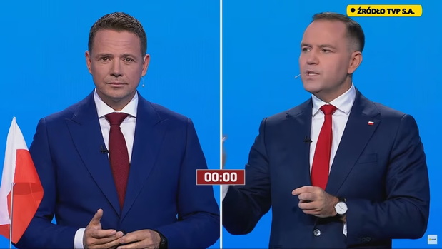 Karol Nawrocki i Rafał Trzaskowski, debata prezydencka 23.05.2025 r.