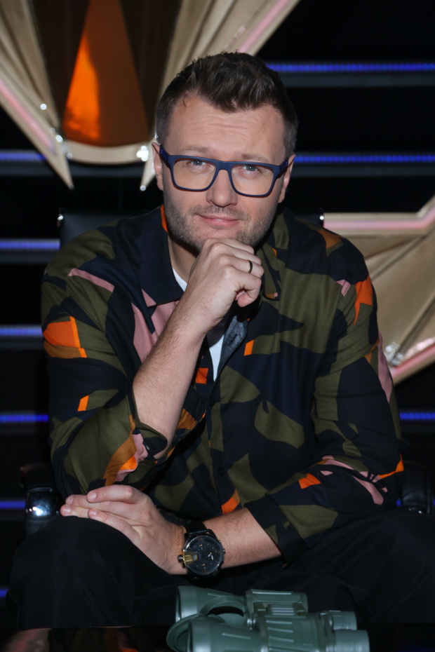 Kacper Ruciński Warszawa, 25.02.2022. Spotkanie z jurorami na planie programu "Mask Singer".