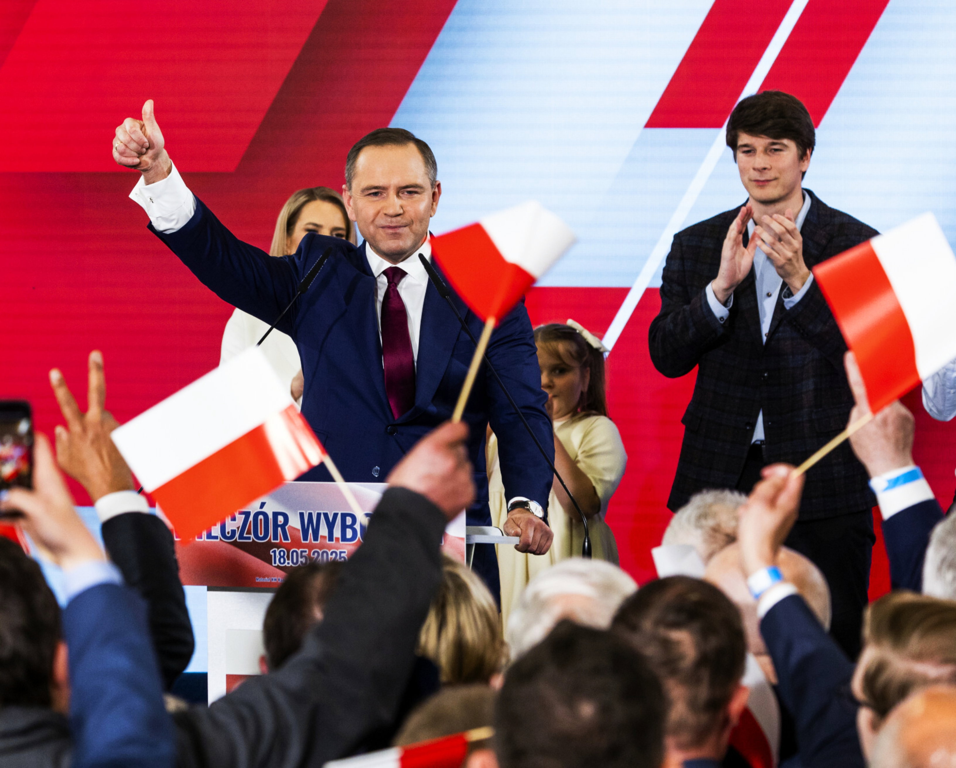 Wieczór wyborczy Karola Nawrockiego, maj 2025