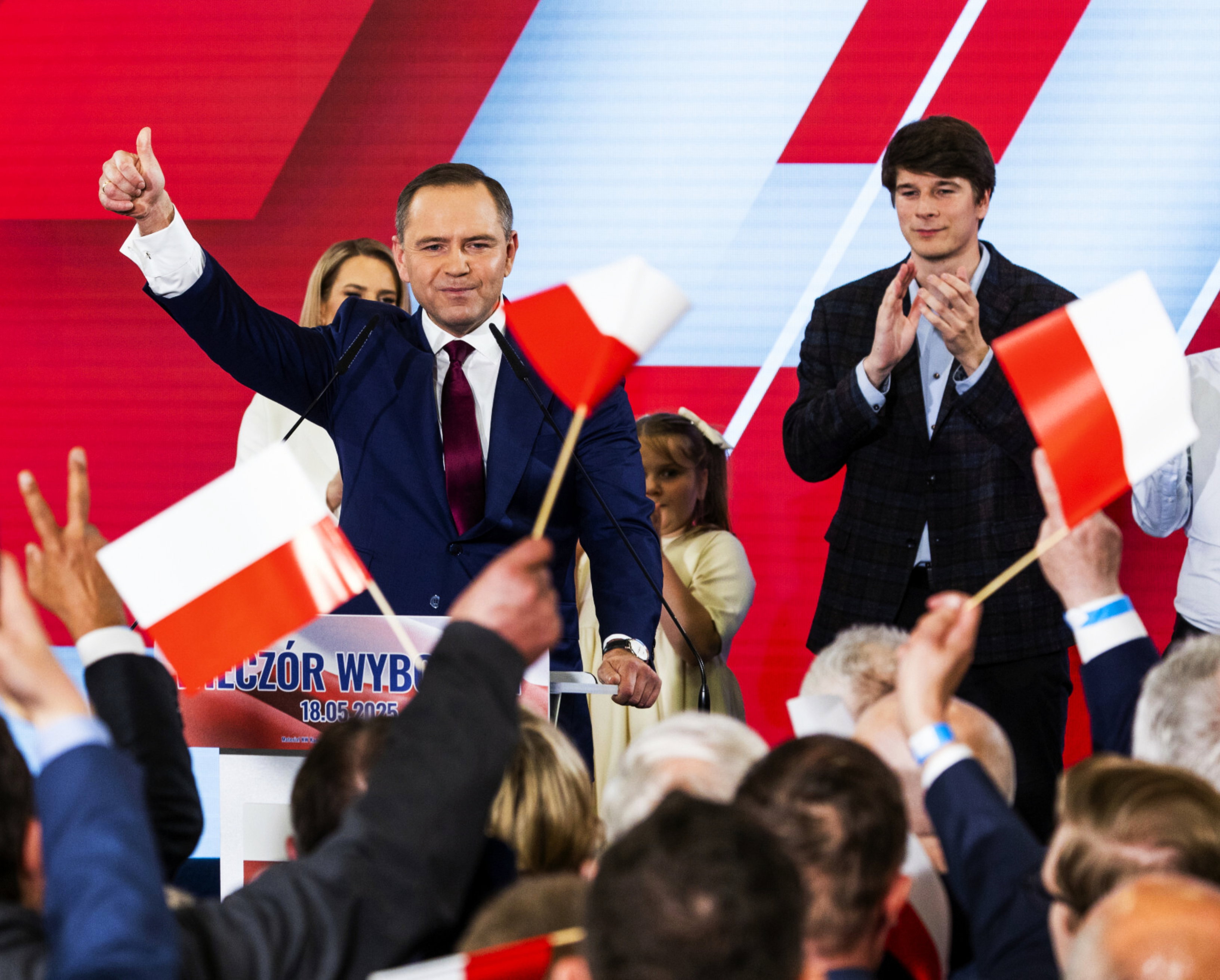 Wieczór wyborczy Karola Nawrockiego, maj 2025