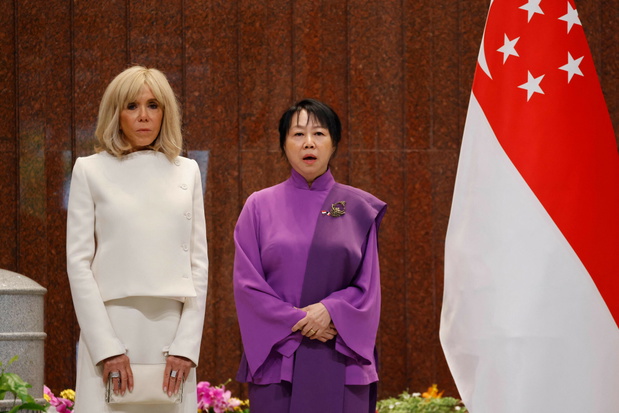 Brigitte Macron, Jane Ittogi, Singapur, parlament, 30.05.2025 r. z wizyt? w Singapurze