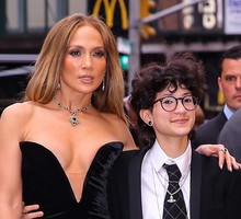 Jennifer Lopez arrives at the opening night of "Good Luck, And Good Night" on Broadway in NYC