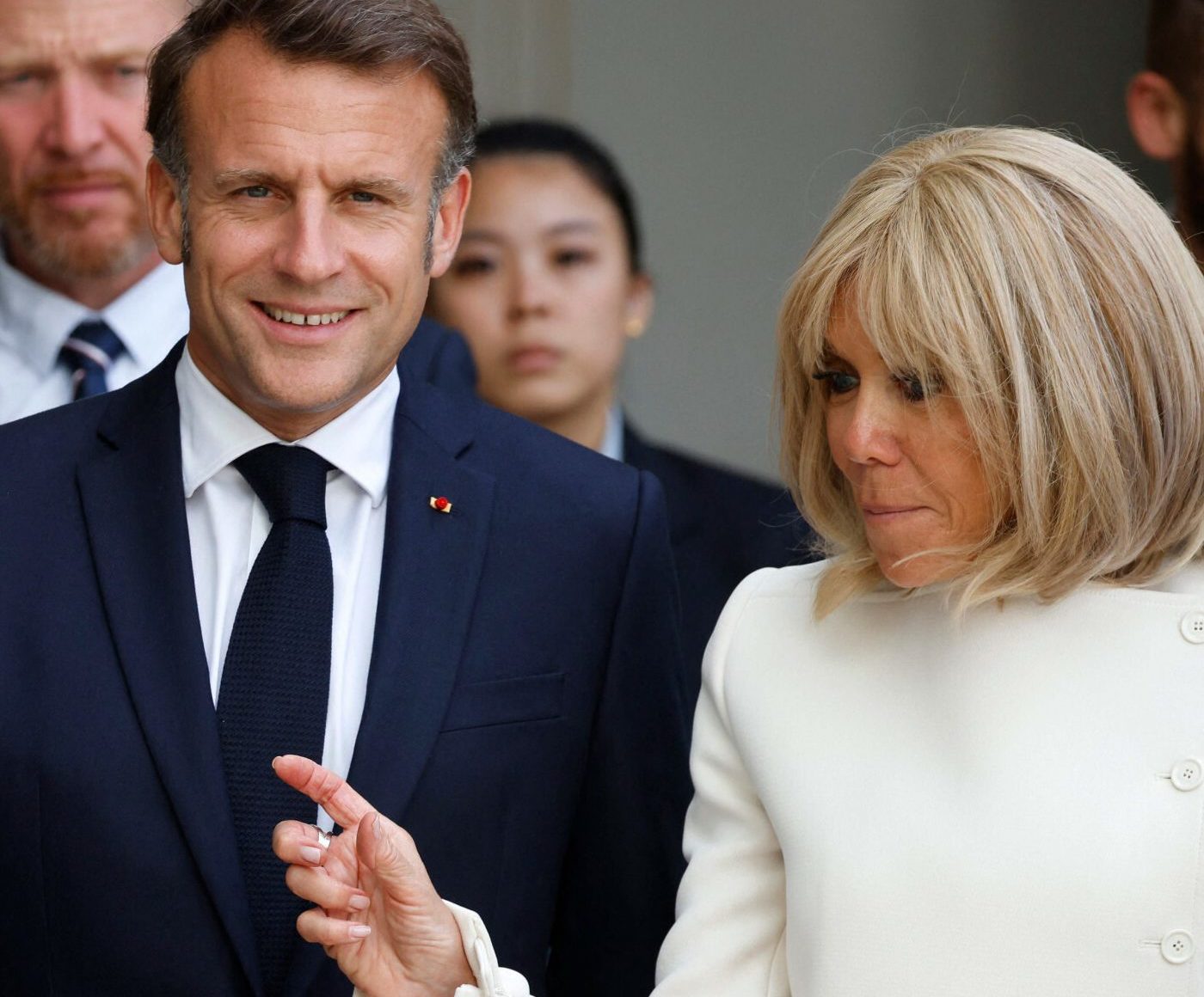 Emmanuel Macron, Brigitte Macron, wizyta w Singapurze, Międzynarodowa Szkoła Francuska, 30.05.2025 r. - jamnik