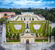 Białystok, Pałac Branickich w Białymstoku, Ogrody Branickich, Ogród Francuski, panorama Białegostoku, pałac