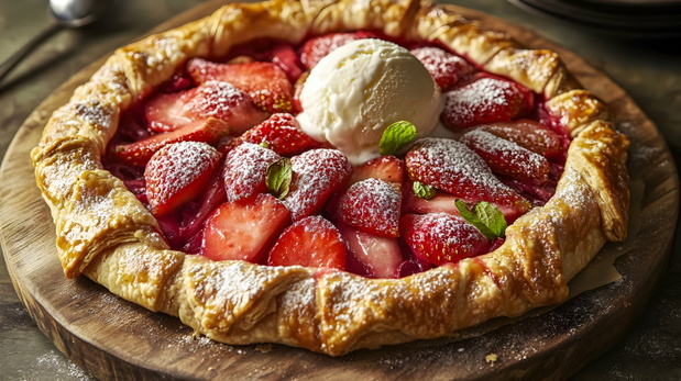 Strawberry Tart with Ice Cream: A Sweet Summer Dessert Recipe
