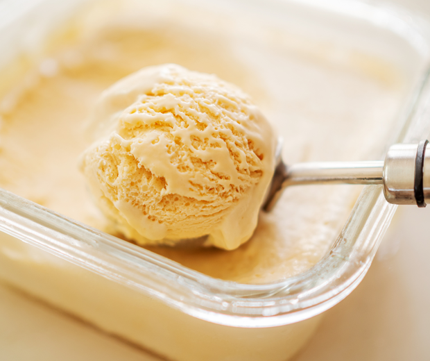 waniliowe lody z plastiku