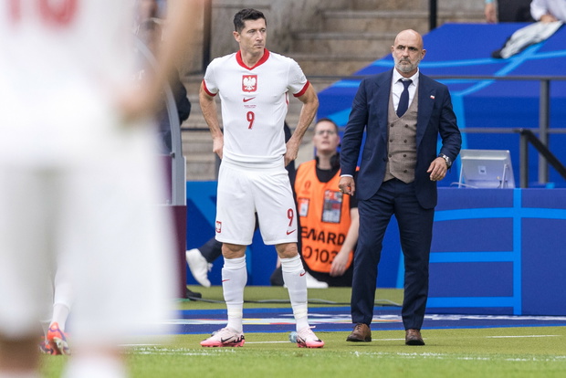 21.06.2024 Berlin, UEFA EURO 2024, mecz Polska - Austria, Robert Lewandowski , Trener Michal Probierz