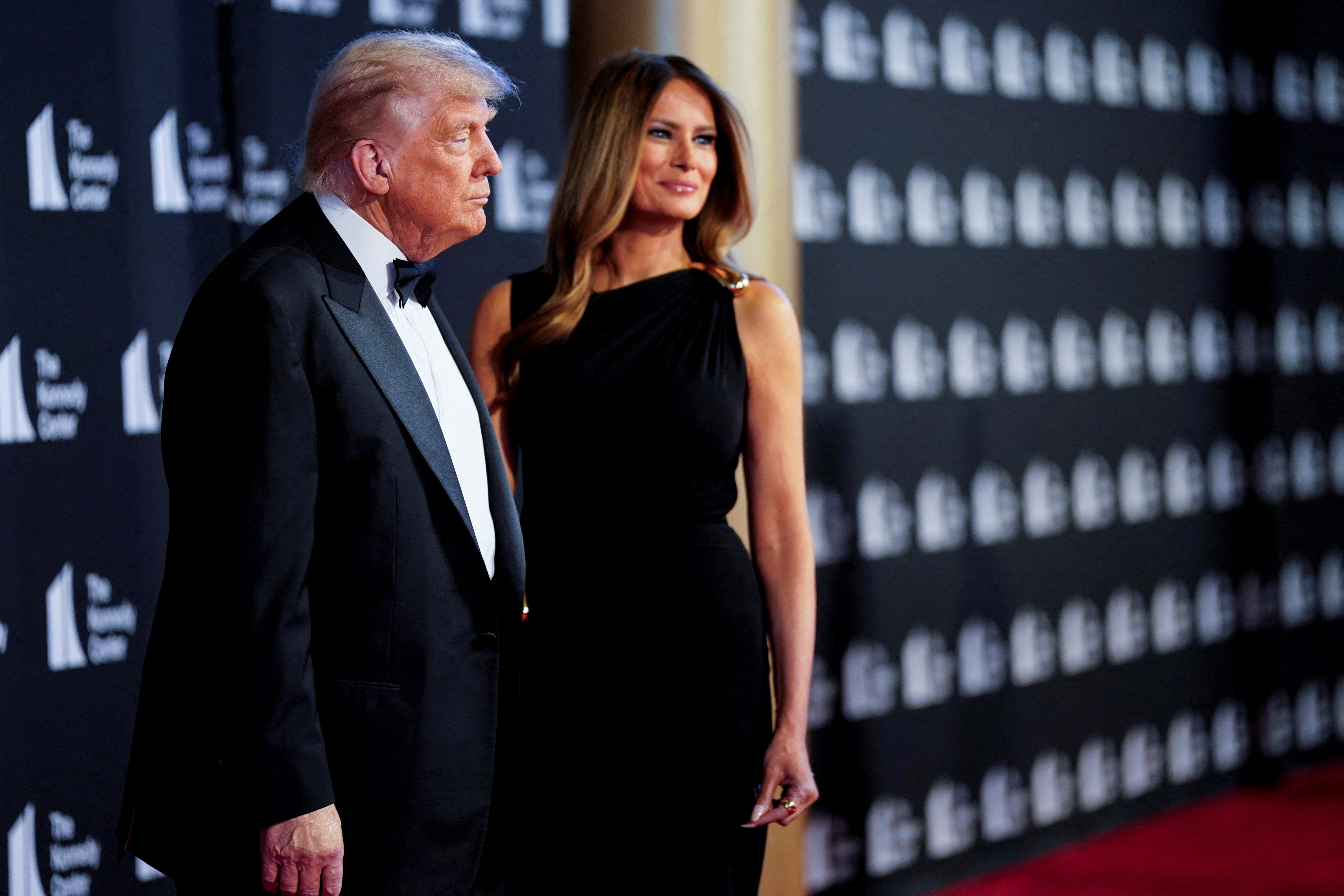 U.S. President Trump attends "Les Miserables" opening night at the Kennedy Center in Washington