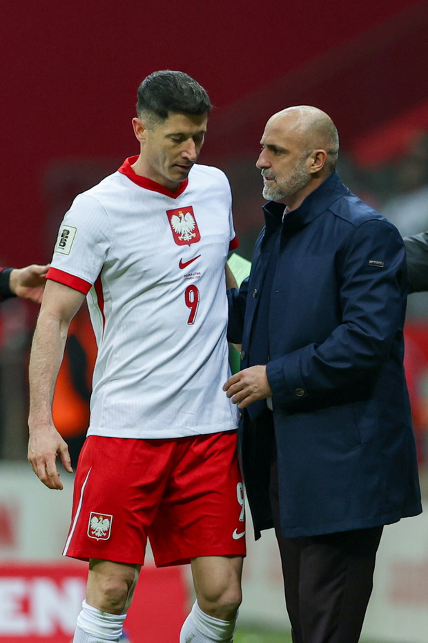 Robert Lewandowski, Michał Probierz, 21.03.2025 Warszawa, Eliminacje MS 2026: Polska - Litwa