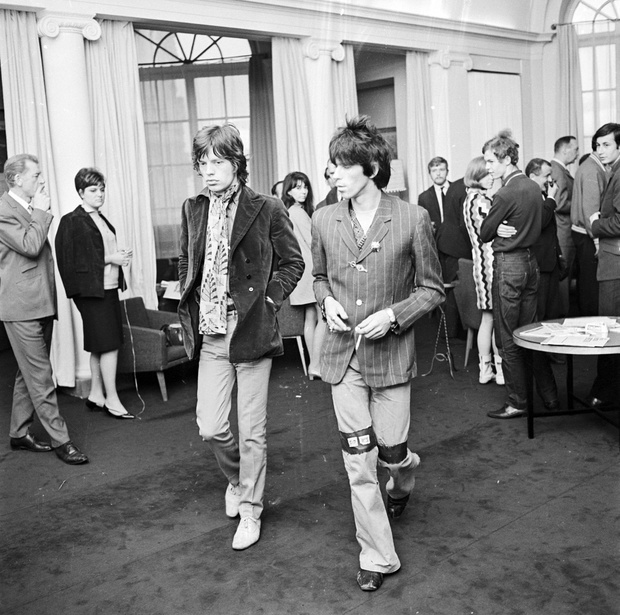 Warszawa, 13.04.1967.  Mick Jagger i Bill Wyman