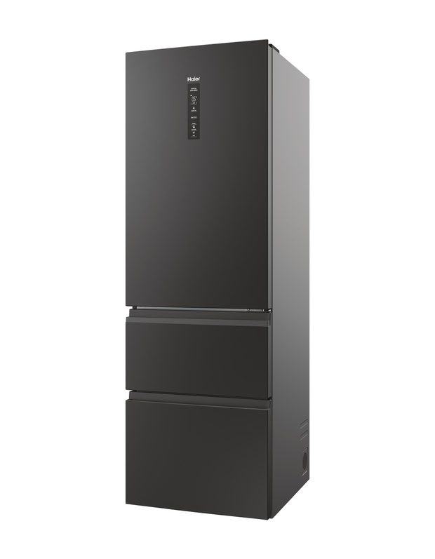 Lodówka Haier Seria 5 HTW5618DNPT Pełny No Frost 185cm Szuflada z kontrolą wilgotności Zdalne sterowanie Czarny