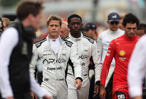 Damson Idris Brad Pitt na planie filmu F1