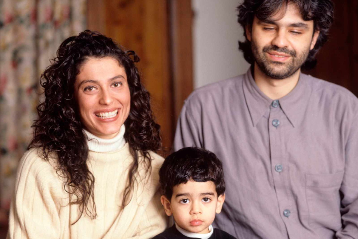 Andrea Bocelli With His Wife Enrica Cenzatti And Their Son Amos