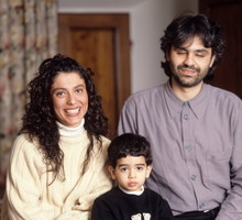 Andrea Bocelli With His Wife Enrica Cenzatti And Their Son Amos
