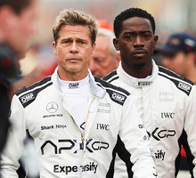 Damson Idris Brad Pitt na planie filmu F1