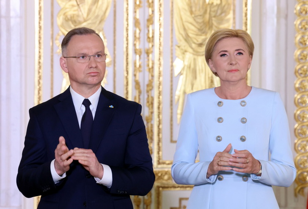 Andrzej Duda, Agata Kornhauser-Duda, obchody Święta Konstytucji Trzeciego Maja, Warszawa, Zamek Królewski, 03.05.2025 r.