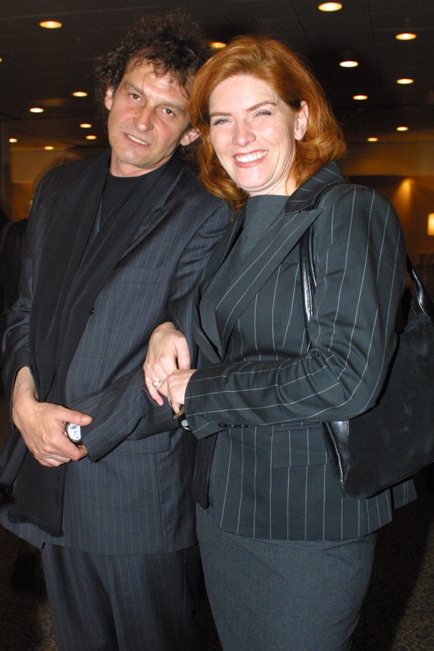 Andrzej Poniedzielski, Katarzyna Dowbor, rozstrzygnięcia konkursu na dziennikarza europejskiego, laureata Europejskiego Pióra Ekranu, Europejskiego Ekranu i Europejskiego Mikrofonu, hotel Sofitel Victoria, Warszawa, 16.04.2004 rok
