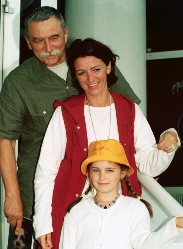 Krzysztof Jasiński, Beata Rybotycka z córką, Wakacyjny Festiwal Gwiazd, Międzyzdroje, 2000 rok
