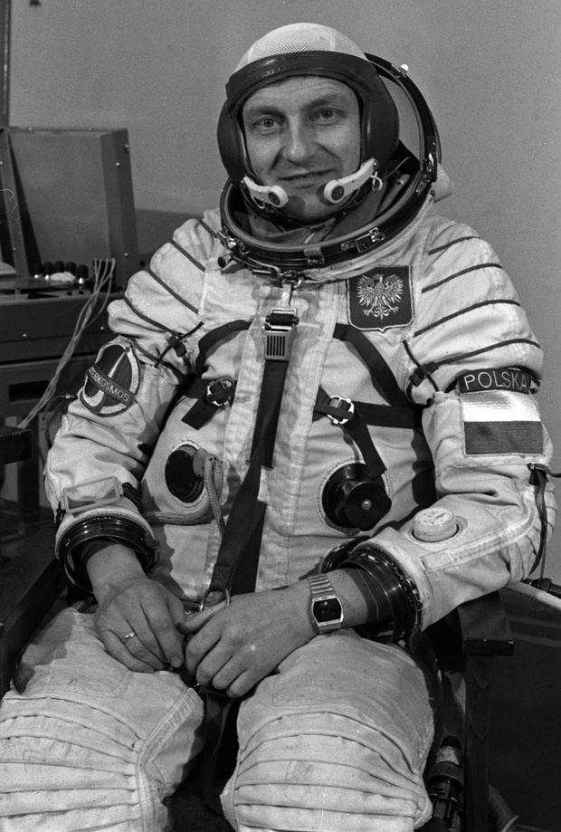 Mirosław Hermaszewski, generał brygady, pilot Wojska Polskiego, kosmonauta, pierwszy Polak w kosmosie. 1978 rok