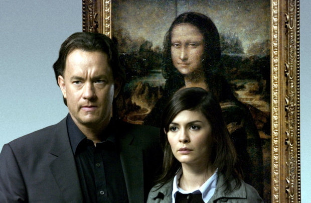 Tom Hanks, Audrey Tautou, 2006, kadr z filmu "Kod da Vinci"