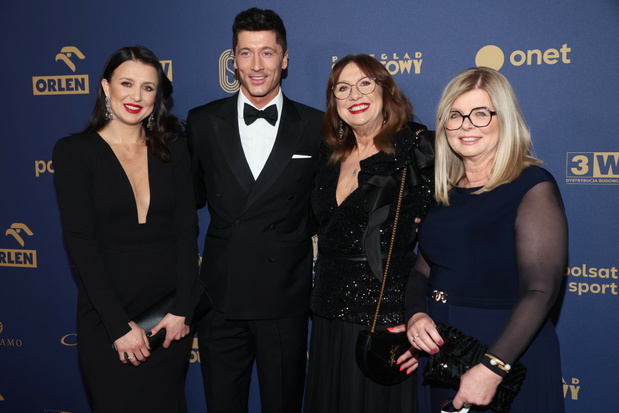 Robert Lewandowski, Milena Lewandowska, Iwona Lewandowska, Gala Mistrzów Sportu 2022