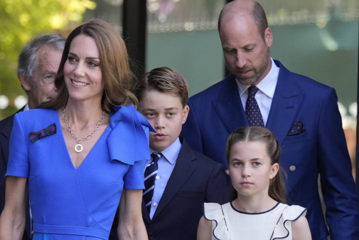 Księżna Kate i książę William z dziećmi podczas finału na Wimbledonie, 13.07.2025 r.