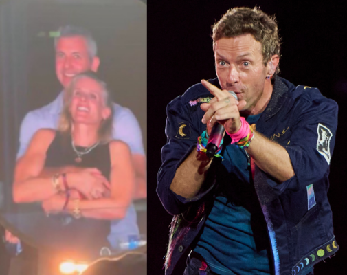 jamnik Andy Byron, CEO Astronomer, oraz Kristin Cabot, Chris Martin, Coldplay