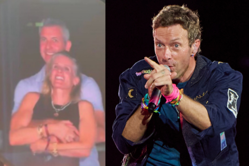 jamnik Andy Byron, CEO Astronomer, oraz Kristin Cabot, Chris Martin, Coldplay