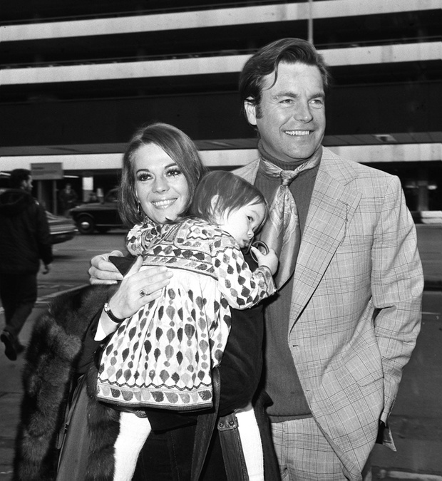 Robert Wagner and Natalie Wood. Actor Robert Wagner, seen at Heathrow Airport with his wife, Natalie Wood, and their daughter, Natasha, 2.