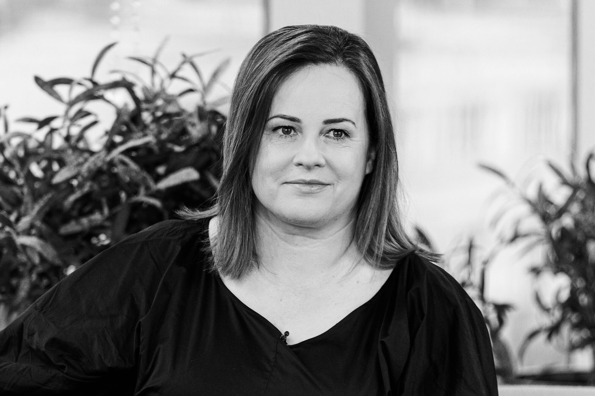Joanna Kołaczkowska, Warszawa, 23.02.2022. Na planie programu Dzien Dobry TVN