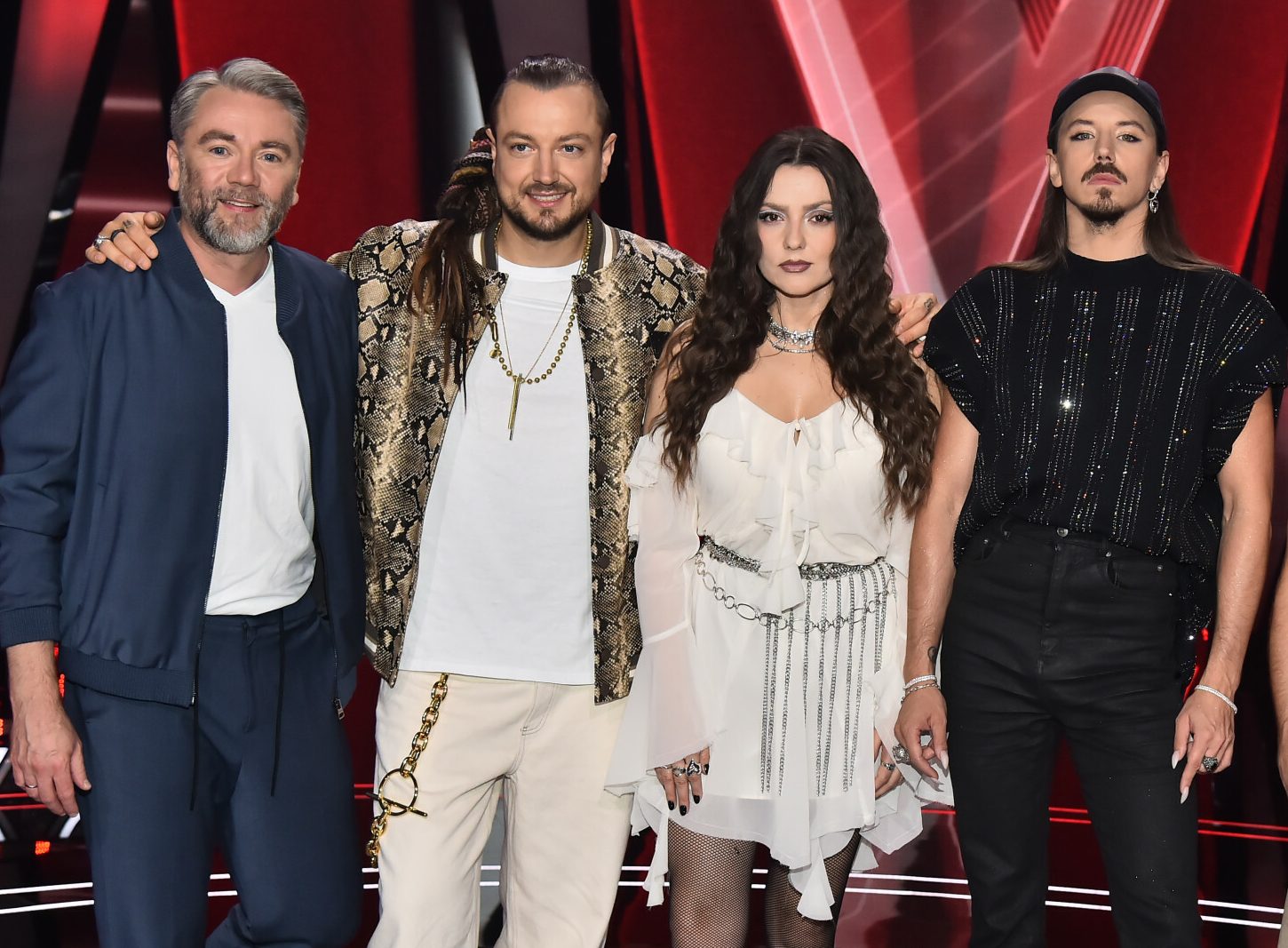 Kuba Badach, Baron, Lanberry, Michał Szpak, Tomson, 15. edycja „The Voice of Poland”, Warszawa, 08.08.2024 r. - jamnik