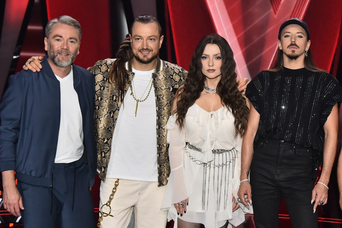 Kuba Badach, Baron, Lanberry, Michał Szpak, Tomson, 15. edycja „The Voice of Poland”, Warszawa, 08.08.2024 r. - jamnik