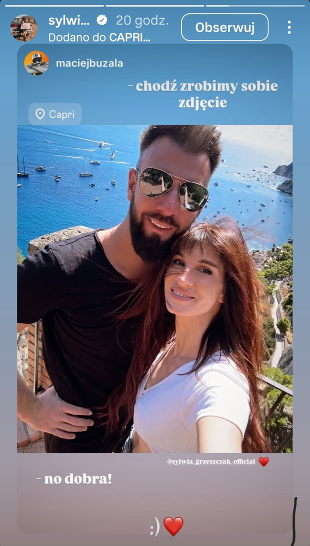 Sylwia Grzeszczak, Maciej Buzała, Capri, sierpień 2025