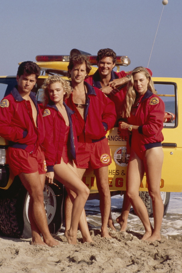 Billy Warlock, Erika Eleniak, Parker Stevenson, David Hasselhoff, Shawn Weatherly, serial Słoneczny patrol