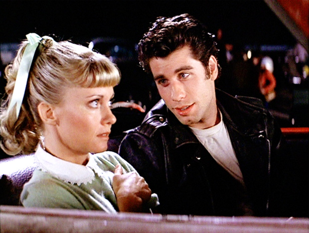 Olivia Newton-John, John Travolta. Film 'Grease', 1978 rok