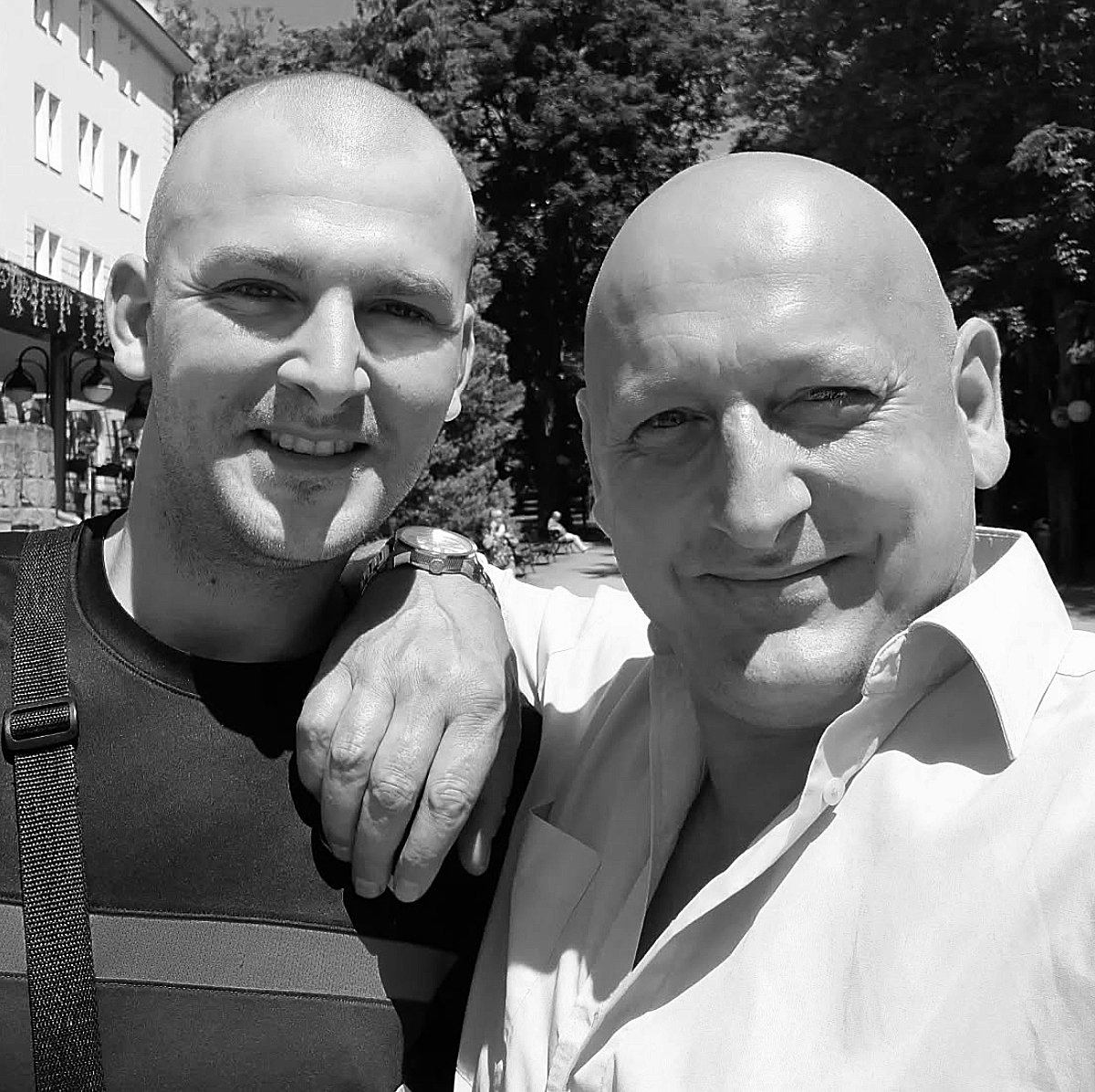 Jacek Wójcik z synem