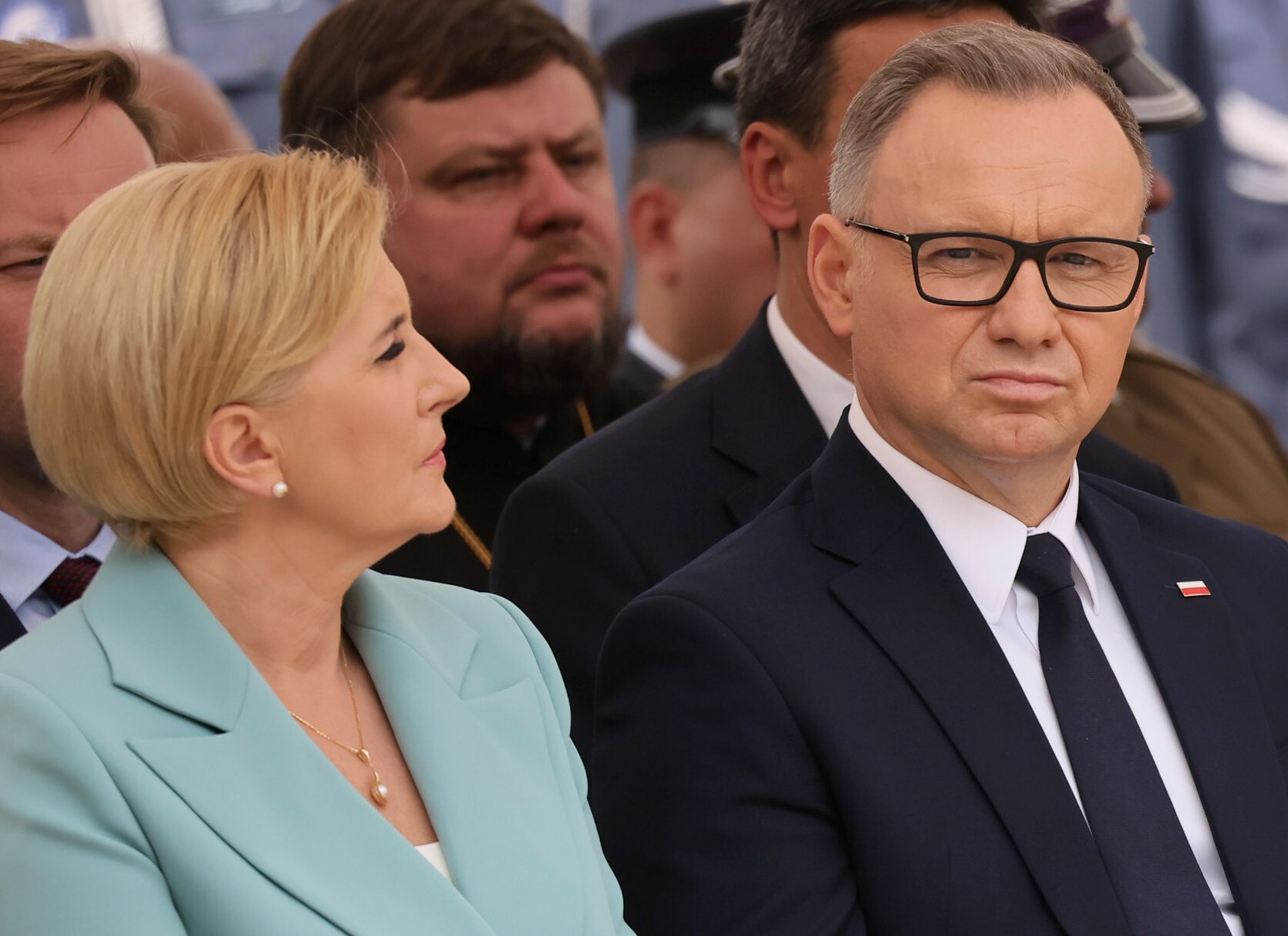 Andrzej Duda, Agata Kornhauser-Duda, święto służby ochrony państwa, Warszawa, Pałac Prezydencki, 05.06.2025 r. - jamnik
