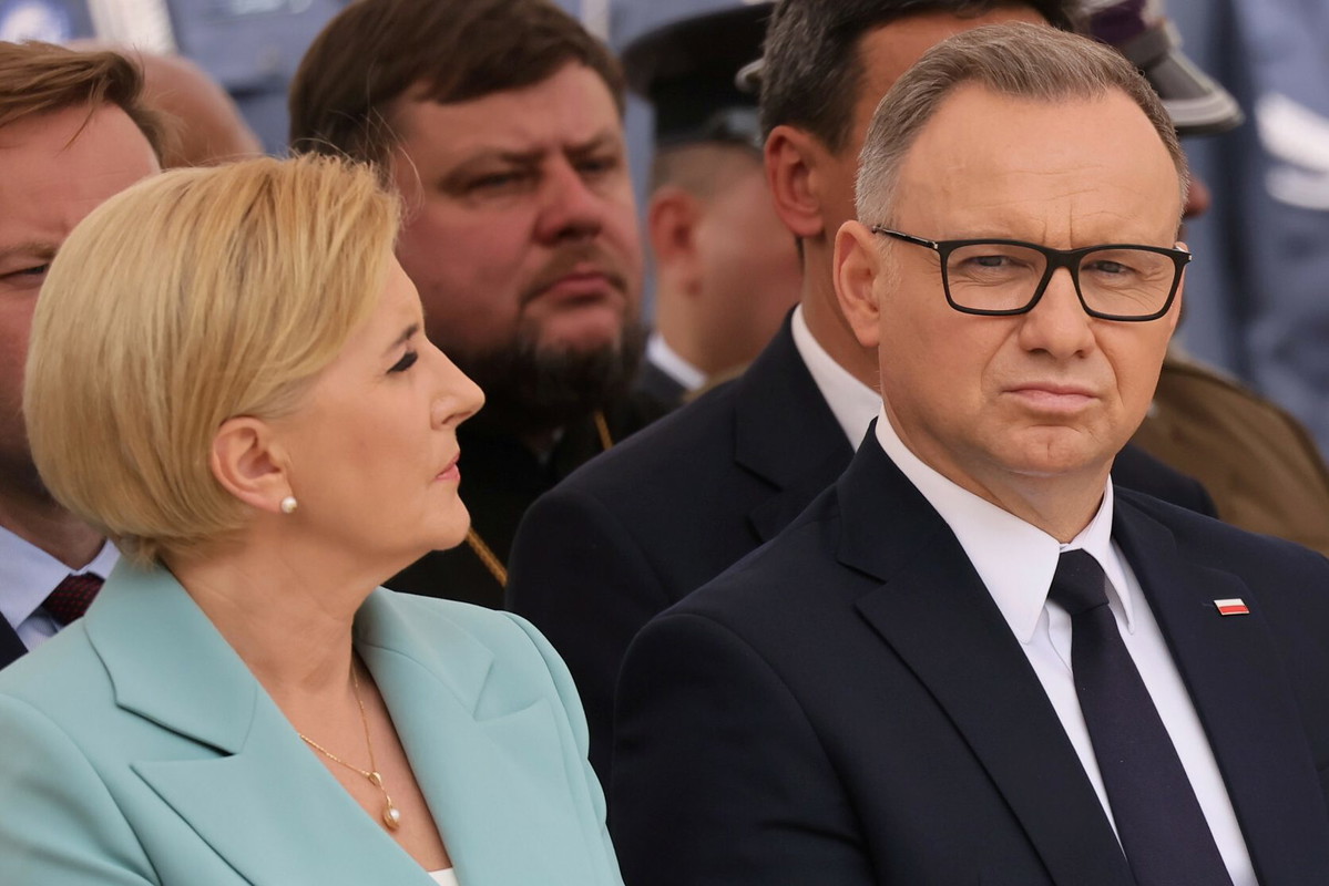 Andrzej Duda, Agata Kornhauser-Duda, święto służby ochrony państwa, Warszawa, Pałac Prezydencki, 05.06.2025 r. - jamnik