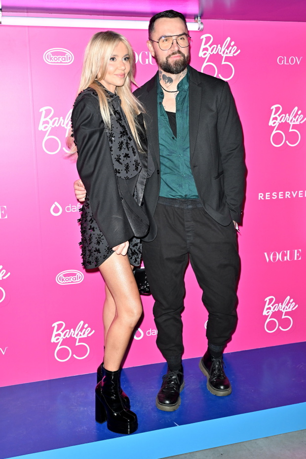 Katarzyna Moś, fryzjer Łukasz Urbański, Gala Barbie 65 lat, Warszawa, 21.03.2024 r.