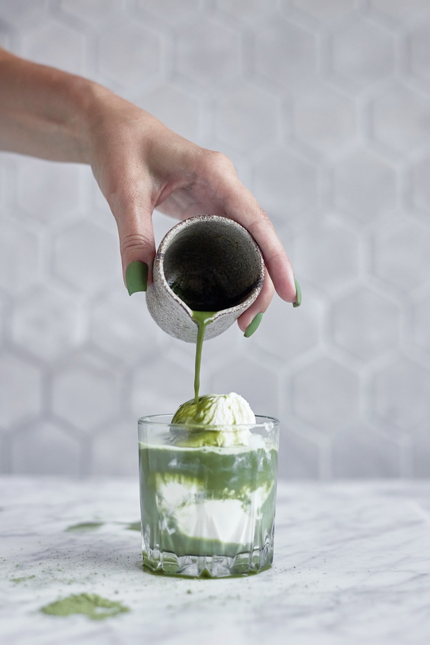 Matcha affogato