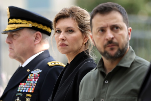 Sekretarz Obrony Austin Hosts, prezydent Wołodymir Zełenski, żona Ołena Zełenska, Arlington, Wirginia, 21.09.2023 rok