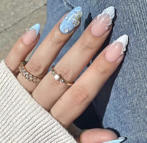 Ozdobne Press On Nails, GlamRays, 25,65 zł