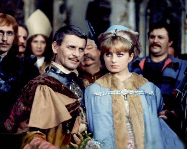 Tadeusz Łomnicki, Magdalena Zawadzka, kadr z filmu „Pan Wołodyjowski”, 1969 rok