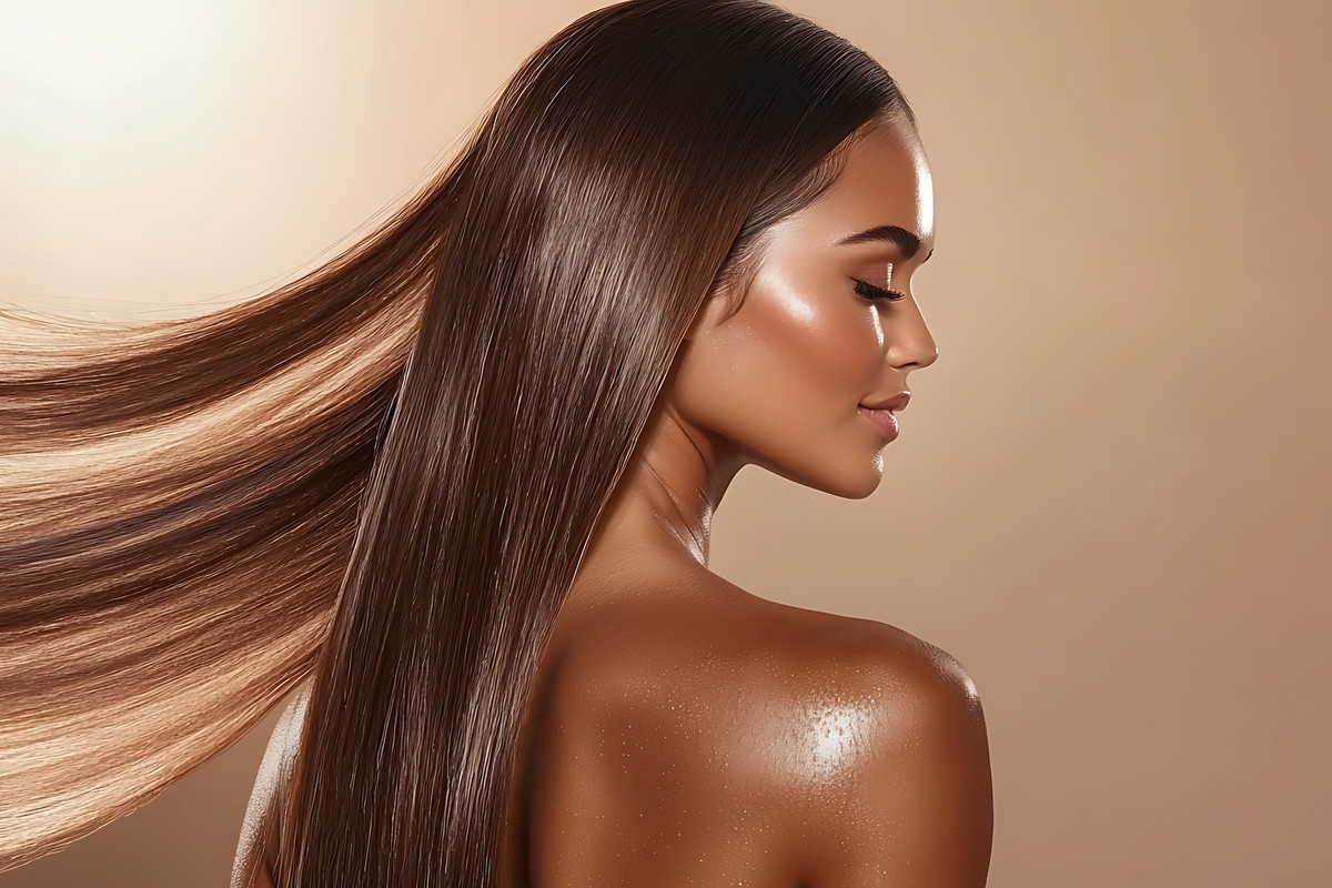 Hair care tips and techniques beauty studio tutorial video professional environment side view healthy hair concepts