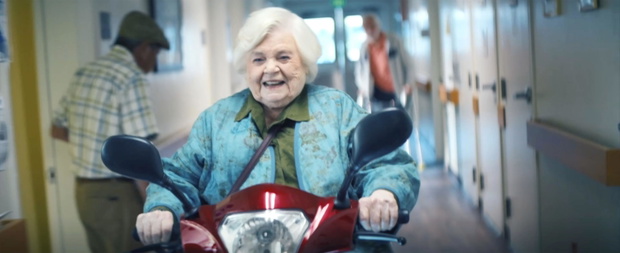 USA.   June Squibb in Thelma ((C)Magnolia Pictures) a 2024 American comedy-drama film written, directed and edited by Josh Margolin. The film stars June Squibb, Fred Hechinger, Richard Roundtree, Clark Gregg, Parker Posey, and Malcolm McDowell.Captioned